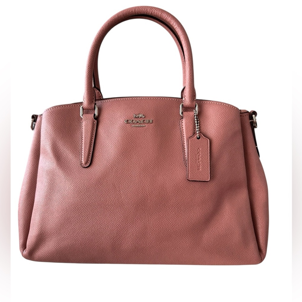 Coach SAGE CARRYALL pebbled leather Pink